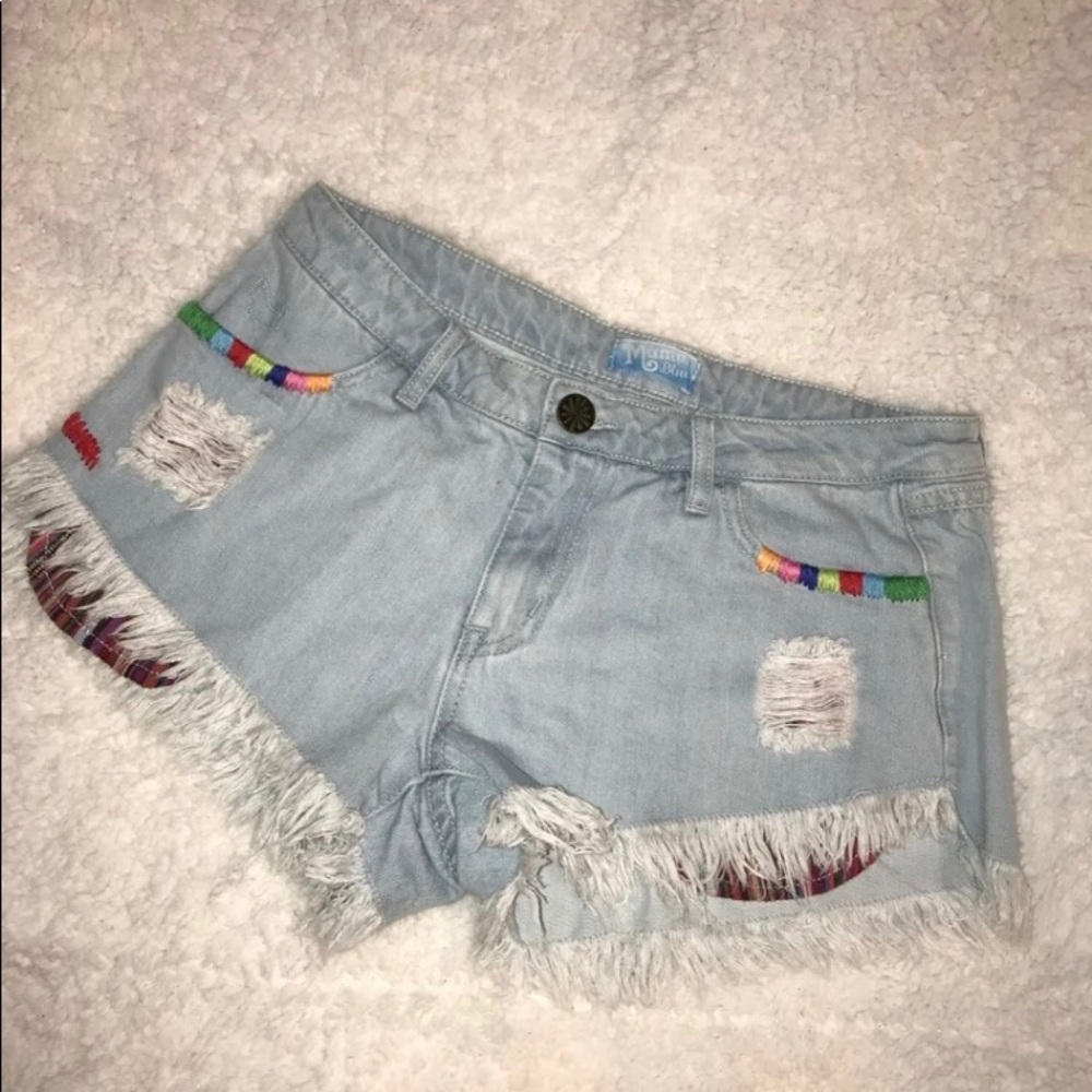 MUMU blue jean shorts